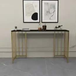 Masa bucatarie,tip bar.auriu-negru,150x35x90 cm, A0080