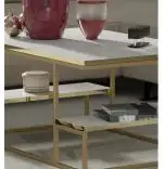 Masuta de cafea Emelda, alb auriu, seria 440, 25077