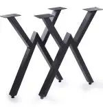 Set picioare masa metal Homs, Negru, 72x57 cm, 30729