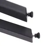 Set picioare masa metal Homs, Negru, 72x57 cm, 30729