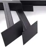 Set picioare masa metal Homs, Negru, 72x57 cm, 30729
