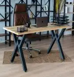 Set picioare masa metal Homs, Negru, 72x57 cm, 30729