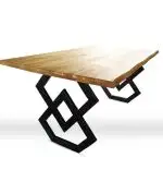 Set 2 picioare masa metal Homs, Negru, 72x60 cm, 30738