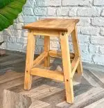 Taburet Vinita din lemn natur, 45 cm,60213