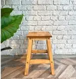 Taburet Vinita din lemn natur, 45 cm,60213