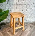 Taburet Vinita din lemn natur, 45 cm,60213