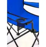 Set 2 Scaune Pliabile cu Cotiere și Suport,  Pentru Camping sau Grădină,albastru