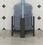 Suport ghiveci Anca, din metal, culoare negru