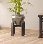 Suport ghiveci Anca, din metal, culoare negru