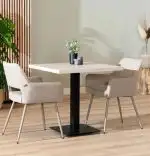 Picioare metalice pentru masa 80x80 cm,negru