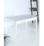 Masa extensibila dining, alb marmurat, 170 x 80 cm