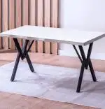 Masă Barton Alba din MDF, Pentru Bucătărie sau Living