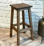 Scaun bar Vinita din lemn, culaore nuc, 67 cm