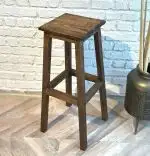 Scaun bar Vinita din lemn, culaore nuc, 67 cm
