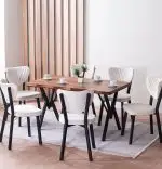 Masă Barton Alba din MDF, Pentru Bucătărie sau Living