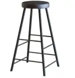 Scaun taburet din metal, negru, 72 x 30 x 30 cm