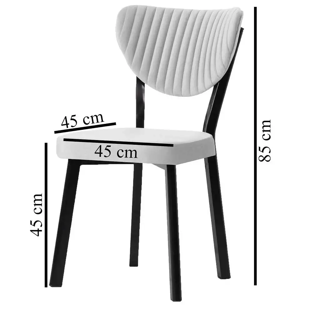 Set Masa Barton din MDF cu 4 Scaune  din metal, culaore negru, 140 cm