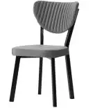 Scaun Barton, gri, profil din metal