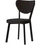 Set Masa Barton din MDF cu 4 Scaune  din metal, culaore negru, 140 cm