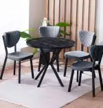 Scaun Barton, gri, profil din metal