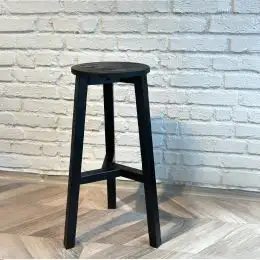 Scaun bar, Vinita,din lemn culoare negru 70 cm