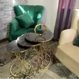 Set masuta de cafea,sticla, seria 259,Homs, 3 buc,5002