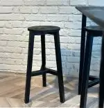 Scaun bar, Vinita,din lemn culoare negru 70 cm