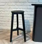 Scaun bar, Vinita,din lemn culoare negru 70 cm
