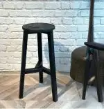 Scaun bar, Vinita,din lemn culoare negru 70 cm