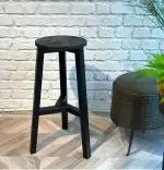Scaun bar, Vinita,din lemn culoare negru 70 cm