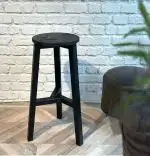 Scaun bar, Vinita,din lemn culoare negru 70 cm