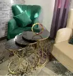 Set masuta de cafea,sticla, seria 259,Homs, 3 buc,5002