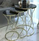 Set masuta de cafea,sticla, seria 259,Homs, 3 buc,5002