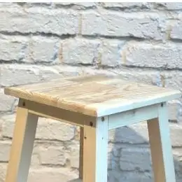 Scaun bar Vinita din lemn, culoare bej, 80 cm