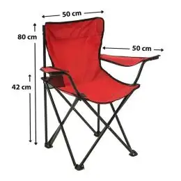 Scaune Pliabile cu Cotiere și Suport,  Pentru Camping sau Grădină