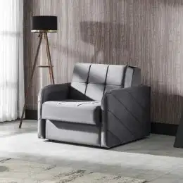 Fotoliu extensibil Mira, gri-bej, Homs